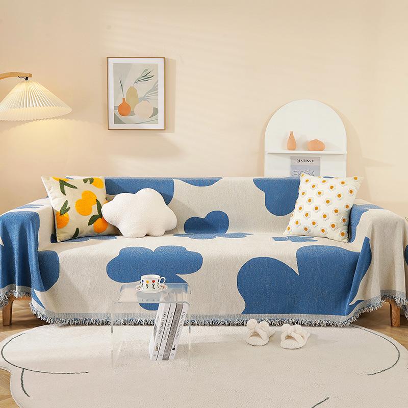 Geometry Chenille Sofa Cover Cloth Sofa Blanket Cover Full Cover Universal Couch Towel Cover Dust Proof Sofa Cushion Cover