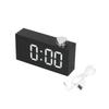 Digital Alarm Clock LED Desktop USB Alarm Clock Electronic Despertador Thermometer with Imitation Wood Grain