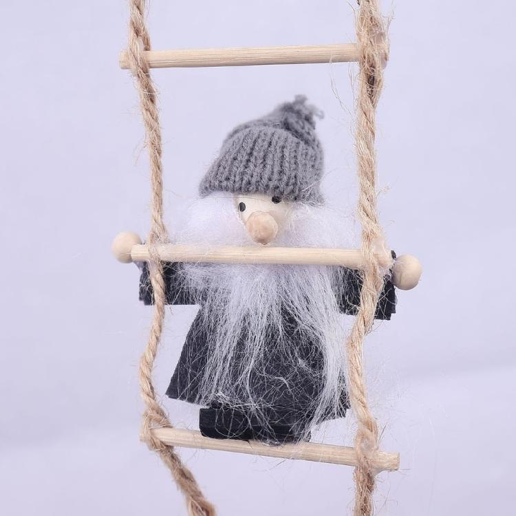 Festival Stair Climbing Elf Decorations 2PCS Durable Polyester Hanging Ornaments Christmas Party Decoration