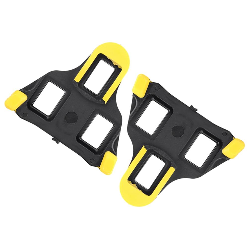 Gelb Schwarz Rennrad Cleats Gummi 6 Grad Float Fahrrad Cycling Pedal Cleat mit Zubehör und Werkzeugen für Shimano SPD-SL