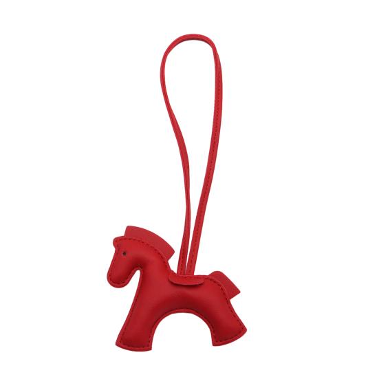 Car Ornament Faux Leather Horse Charm Small Dainty Keychain Car Interiors Purse Backpack Accessories