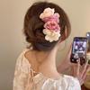 Handmade Pink Rose Hairpin - Exquisite U-Shaped Hair Stick, Traditional Chinese Hair Accessory Bun Updo Perfect Valentine's Day