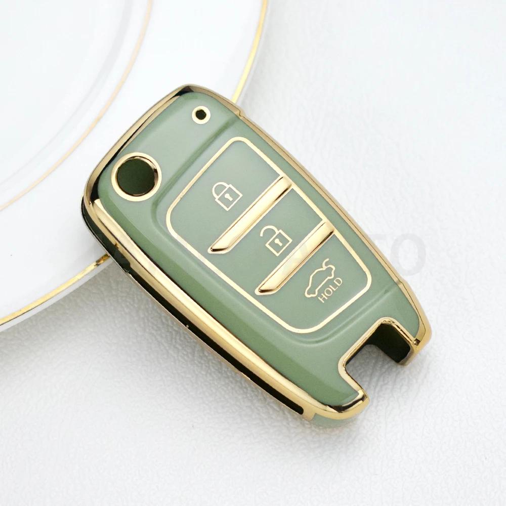 3 Buttons Tpu Car Key Case Cover For Hyundai Tucson For Hyundai I30 Accent Tucson Ix35 Solaris Elantra Kona Celesta Sonata Rings