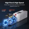 10L Hydraulic Pump, 2.2KW Hydraulic Dump Trailer Pump Single Acting, 22Mpa Max Relief Pressure, 6.3L/min Flow Rate, AC220-240V Hydraulic Power Unit