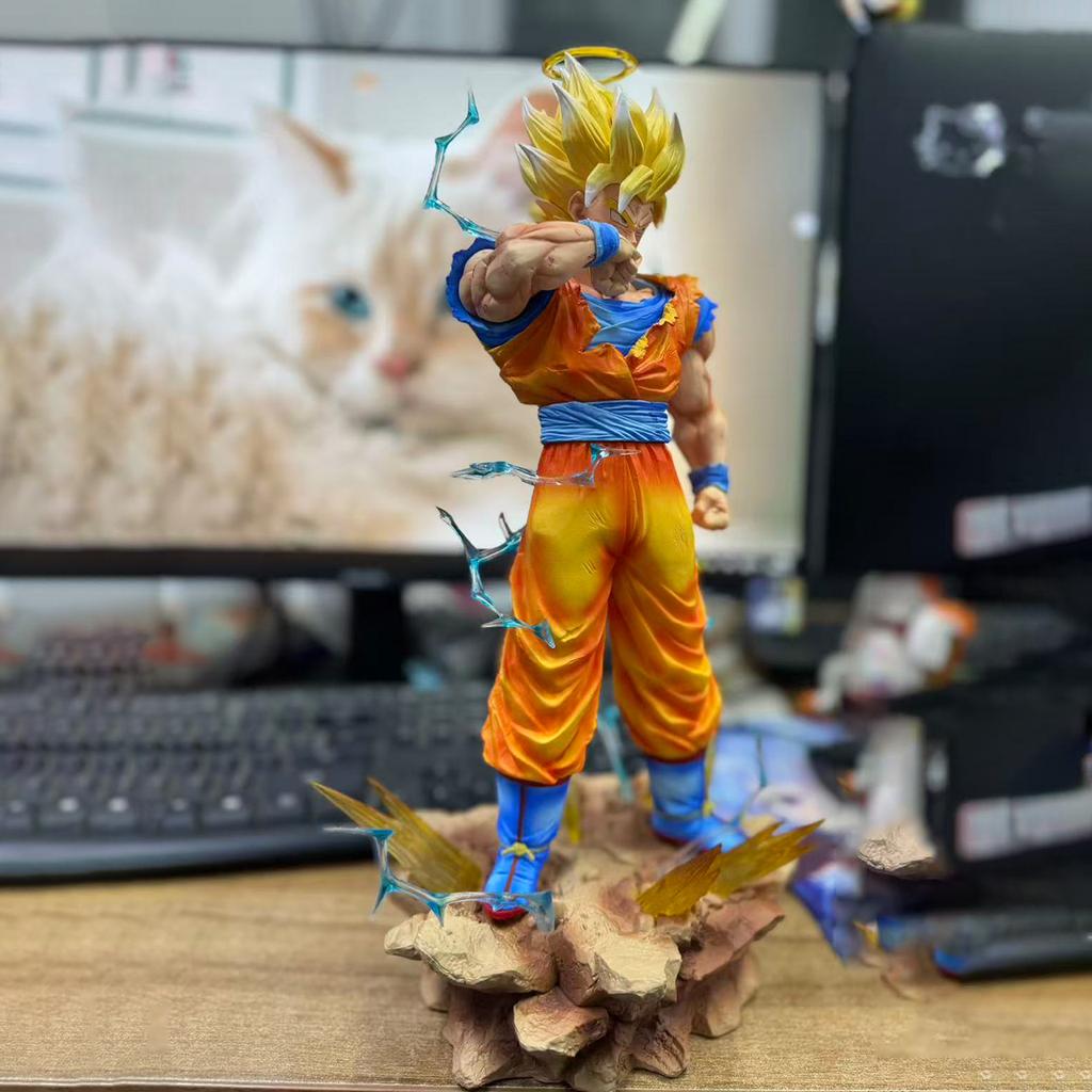 Z Son Goku Ssj2 Figure Led Base Super Saiyan 2 Goku Pvc Action Figures 33cm/12.2inch Collection Model Toys Gifts