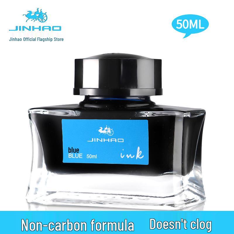 Jinhao Non-Carbon Black Fountain Pen Ink – Smooth Flow, No Clogs – Ideal for Business, Office, Students, Men & Women.