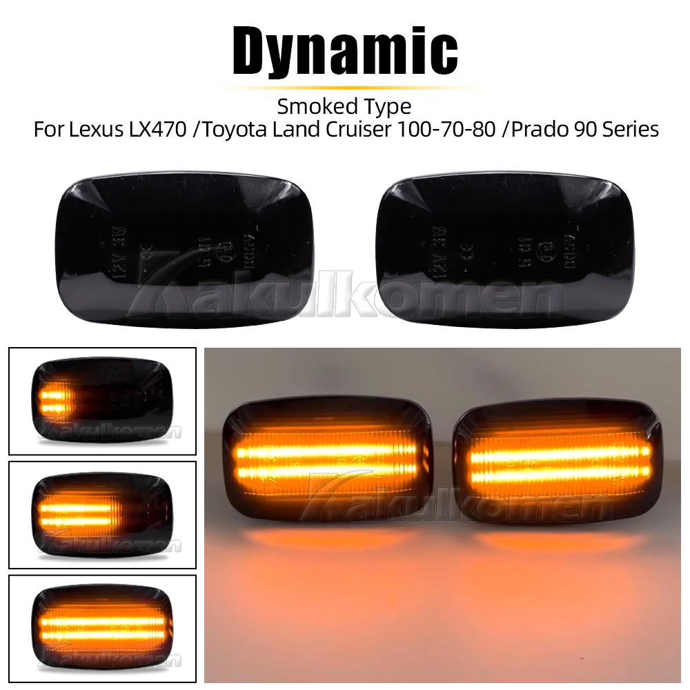 Turn Signal Lamp For Toyota Land Cruiser 100/70/80 Prado 90 Series FJ Cruiser For Lexus LX470 Dynamic Led Side Marker LightsTurn Signal 2