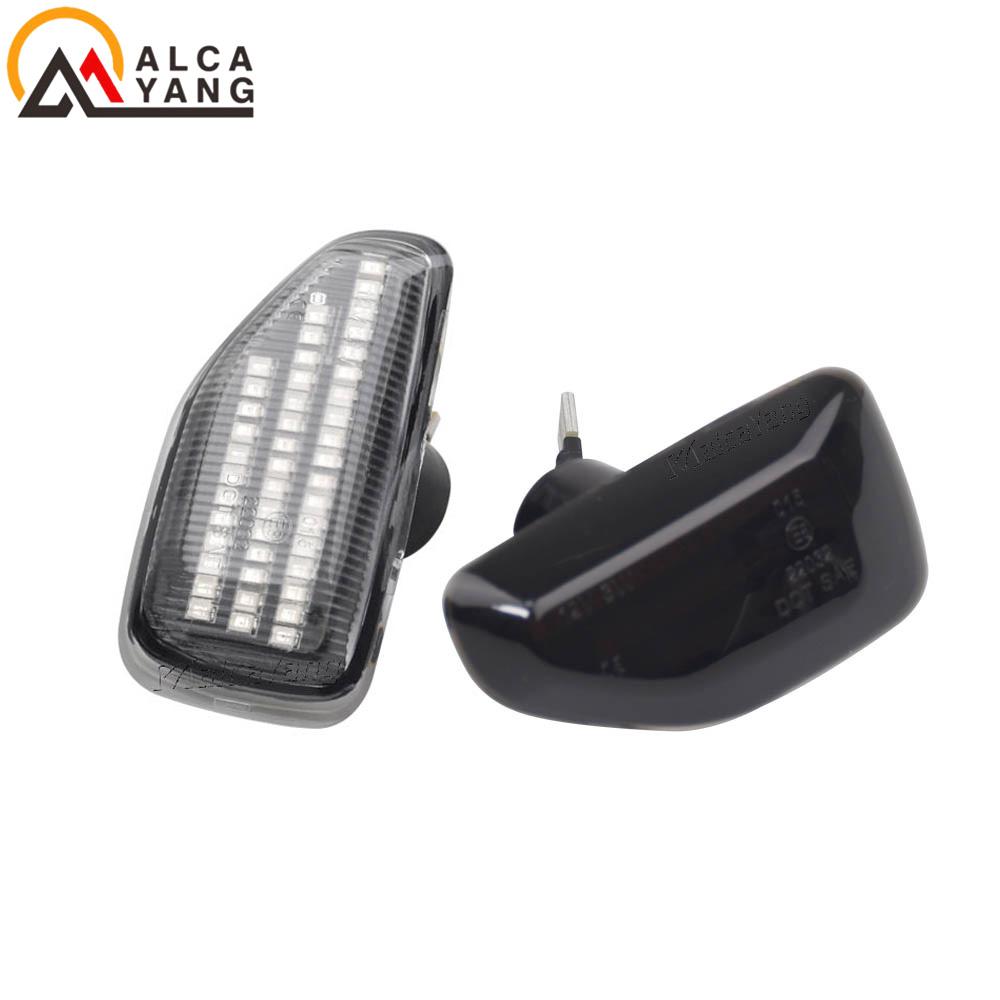 2Pcs Dynamic Amber LED Side Turn Signal Blinker Light for Dacia Logan II Sandero Duster 2018~ Car Styling Indicator Signal Light