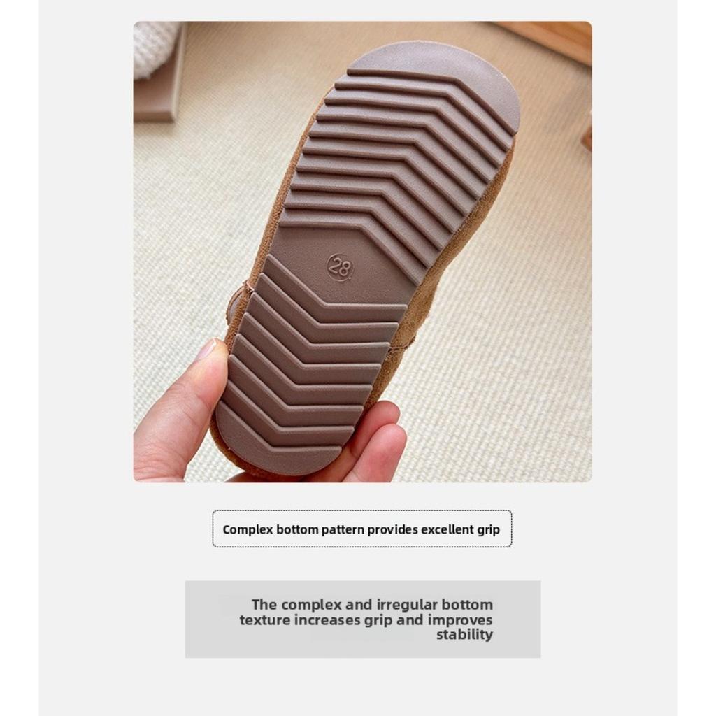 Children's Shoes with Plush Insulation, Autumn and Winter Women's Shoes, Boys' Winter Hairy Shoes, Versatile Baby Cotton Shoes