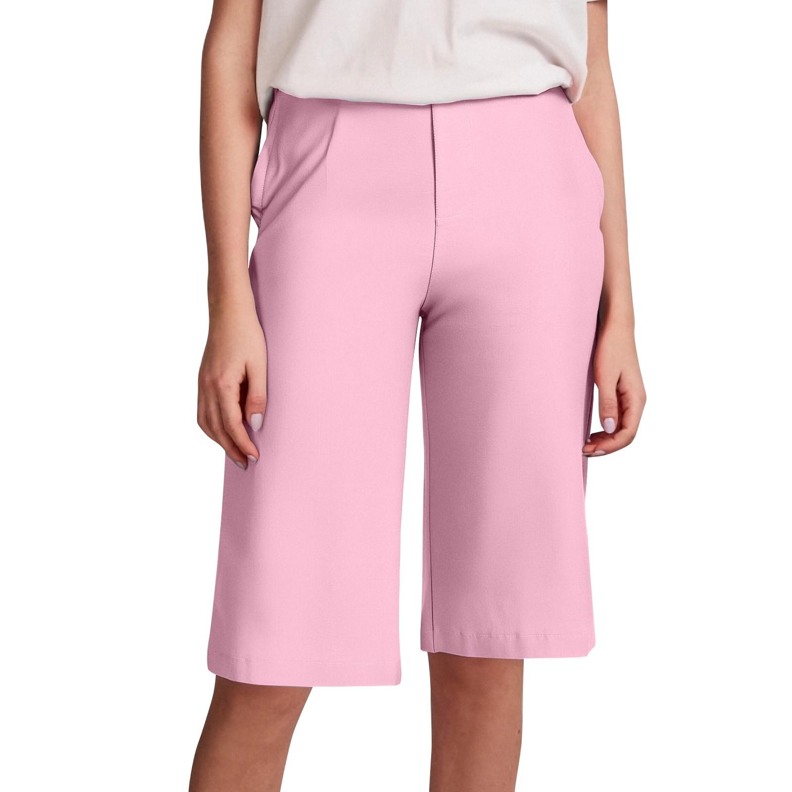 

Женские повседневные шорты однотонные повседневные прямые свободные шорты S розовый