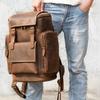 Luufan Genuine Leather Backpack for Men, Large Capacity Business Backpack, Fits 17-inch Laptops, A4B4 File Storage, Durable Cowhide Leather Daypack