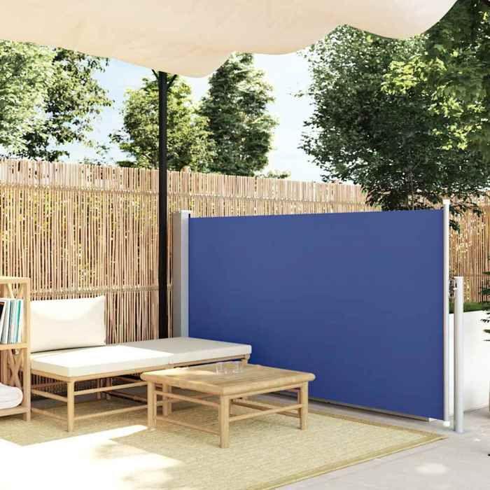 VidaXL Retractable Side Awning 120 X 300 Cm Blue