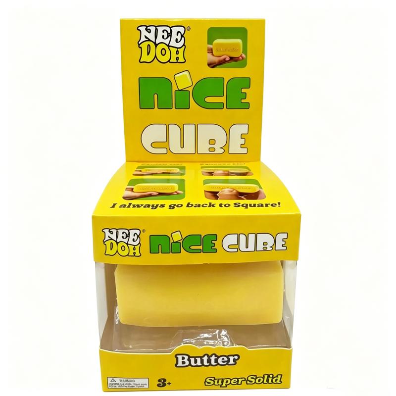 Needoh Nice Cube Butter Squeeze Toy Tpr Flour Filled Fast Rebound Fidget Toy Stress Relief Squishy Hand Sensory Anxiety Play