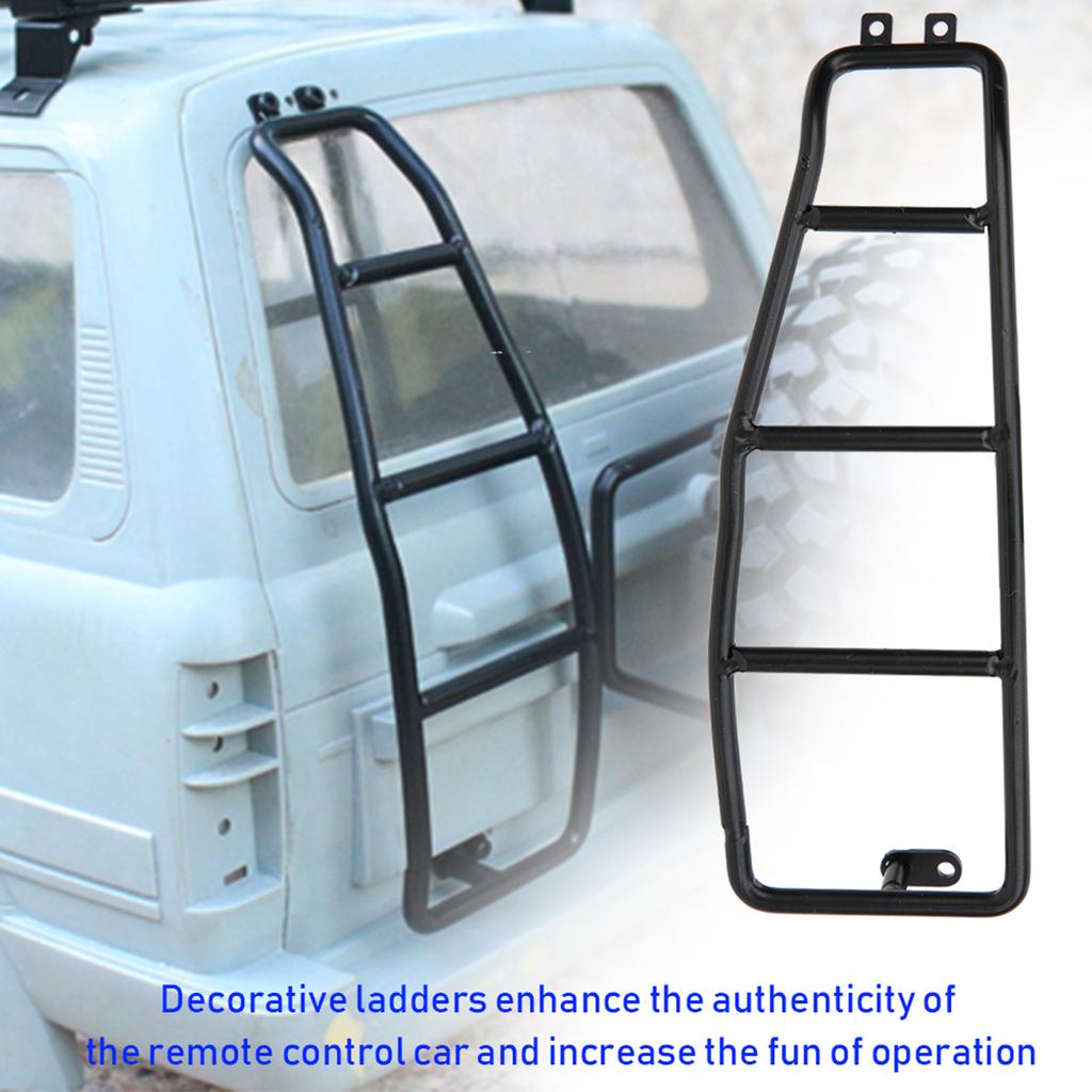 Metal Decorative Ladder Black Replacement Parts for LC80 TRX4 SCX10 9004 RC CarBlack