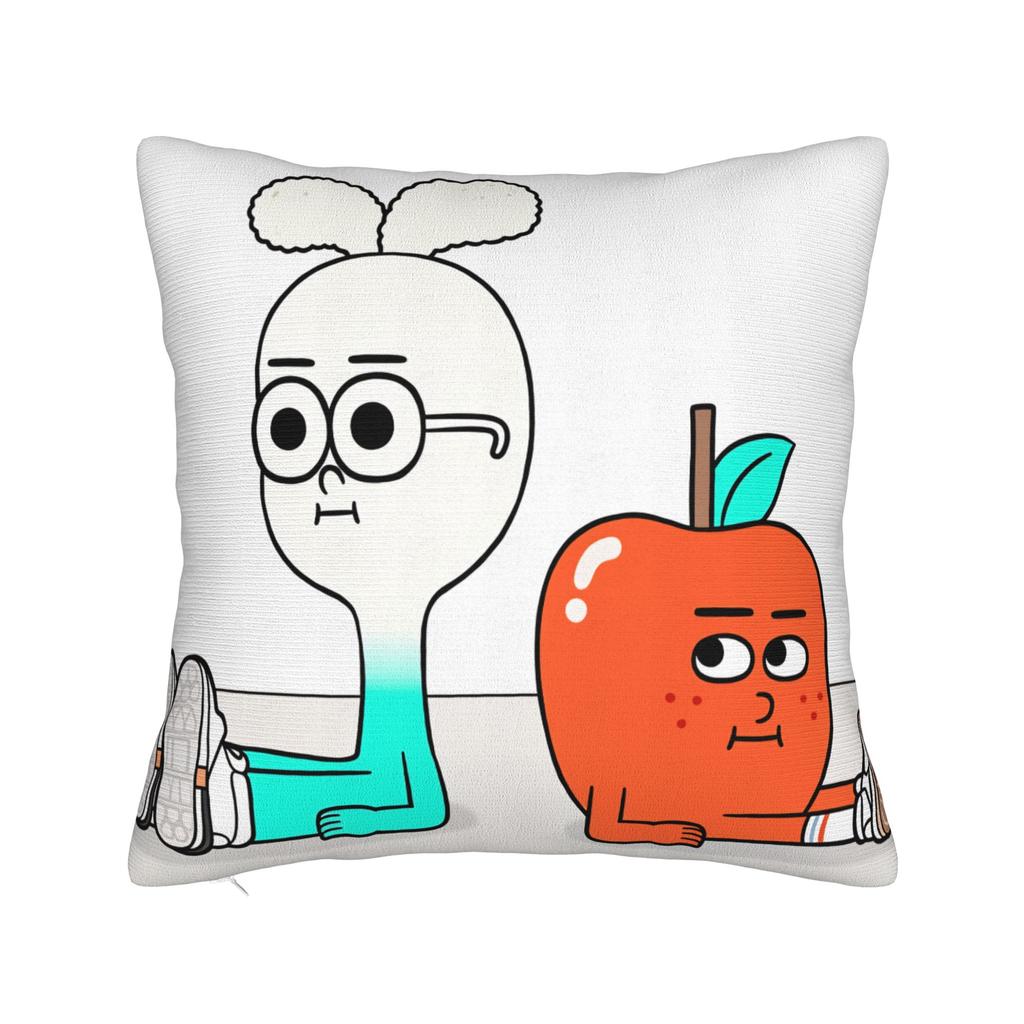 Apple and Onion Pillow Cover Comfy Cushion Cover Funny Pillow Case For Office Car Home Decor