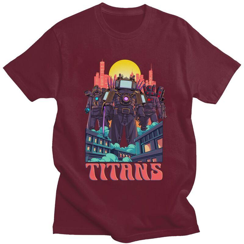 Custom Hot Game Titan Speakerman Skibidi Toilet T Shirts for Men Pure Cotton Tees Tshirts Fashion Tshirt Clothing