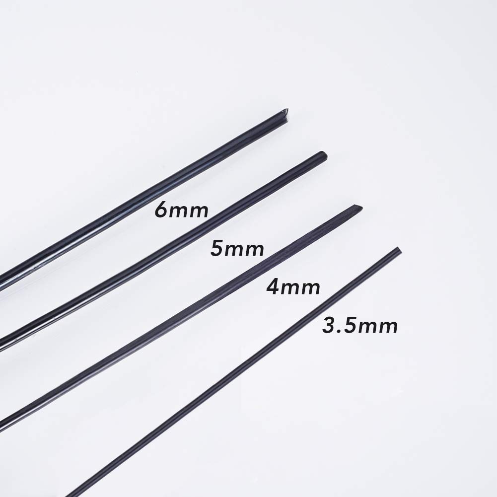 BENECREAT Lunghezza Totale 7m Diametro Filo 6mm Filo di Alluminio Nero per Figurine Decorative Florista Supplementare Lavorazione Artigianale, Giardinaggio, Creazione,