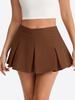Gonna Corta Pieghettata a Vita Alta da Donna, Stile Tennis a Linea A, Gonna Casual