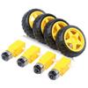 Magnetic DC Electric Motor Yellow Dual Shaft Gear Motor TT Motor Tire Wheel  Arduino Smart Car