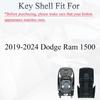 Key Fob Shell Case Replacement Fits for Dodge Ram 1500      2024 Keyless Entry Remote Control 4 Button Pad Key Fob Cover OHT-4882056