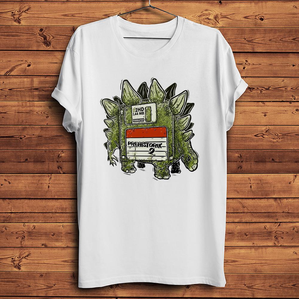 Prehistoric Floppy Disk Funny Vintage Diskette T Shirt Unisex Casual Short TShirt Unisex Amusing Geek Streetwear Tee Breathable S