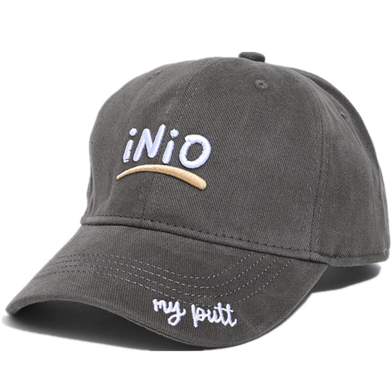 

Hot Sale Unisex Washed Cotton INIO Embroidery Baseball Cap Casual Outdoor Sun Dad Hat Rich Color For Women And Men 56cm-60cm серый