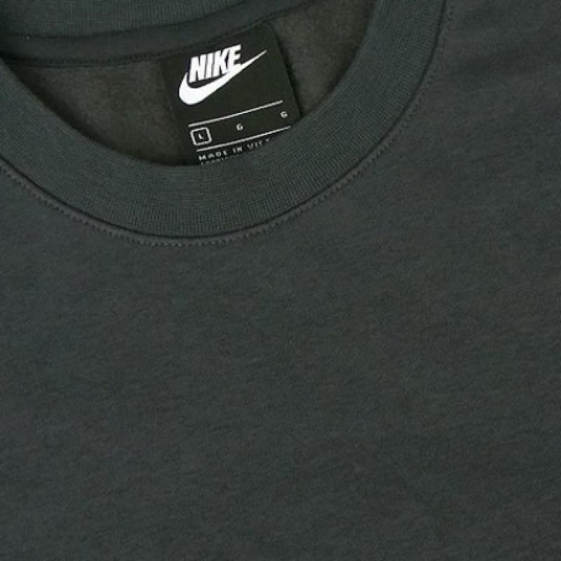 Men S Nike Club Fleece Crew bruShed SweatShirt Ni Mt3 Charcoal
