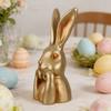 Easter Bunny Ornament Vintage Golden Resin Easter Bunny Decoration Spring Home Decor Table Centerpiece Easter Gift
