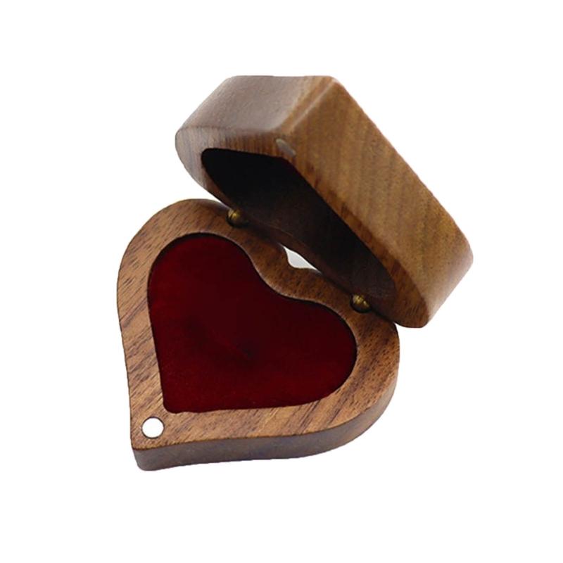 

Vintage Wood Box Versatile Wedding Rings Box Charming Jewelry Presentation Box Wood Material Rings Accessories for Rings 1 кларет