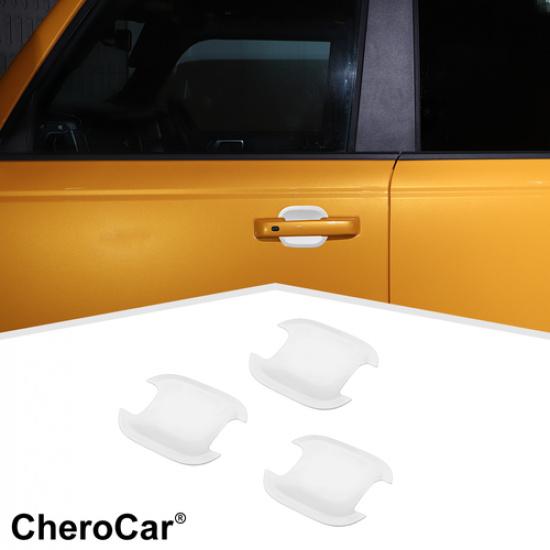 3X White Outer Door Bowl Cover Trim For Ford Bronco -2025 2Doors Accessories