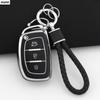 3 4 Button Soft Tpu Car Smart Key Case Fob Keychain For Hyundai Tucson Santa Fe Rena Sonata Elantra Creta Ix35 Ix45 I10 I30 I40