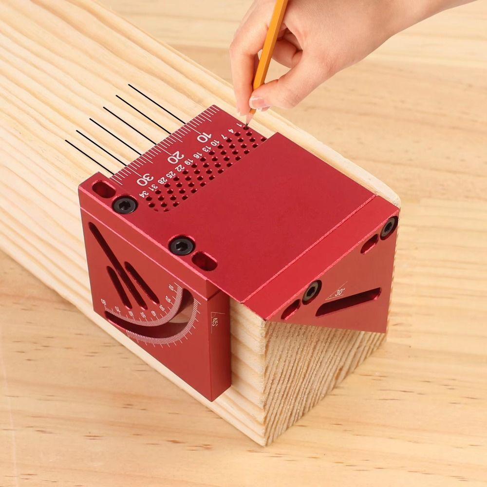 Aluminum Zinc Zinc Alloy Square Dovetail Jig Multifunctional T-shaped Angle Ruler DIY Enthusiasts