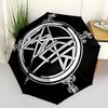 1pc Slayer Logo Automatic Umbrella   8 Rib Portable Folding Black Iron Frame for Outdoor, Beach, Travel, Beach Umbrella 159