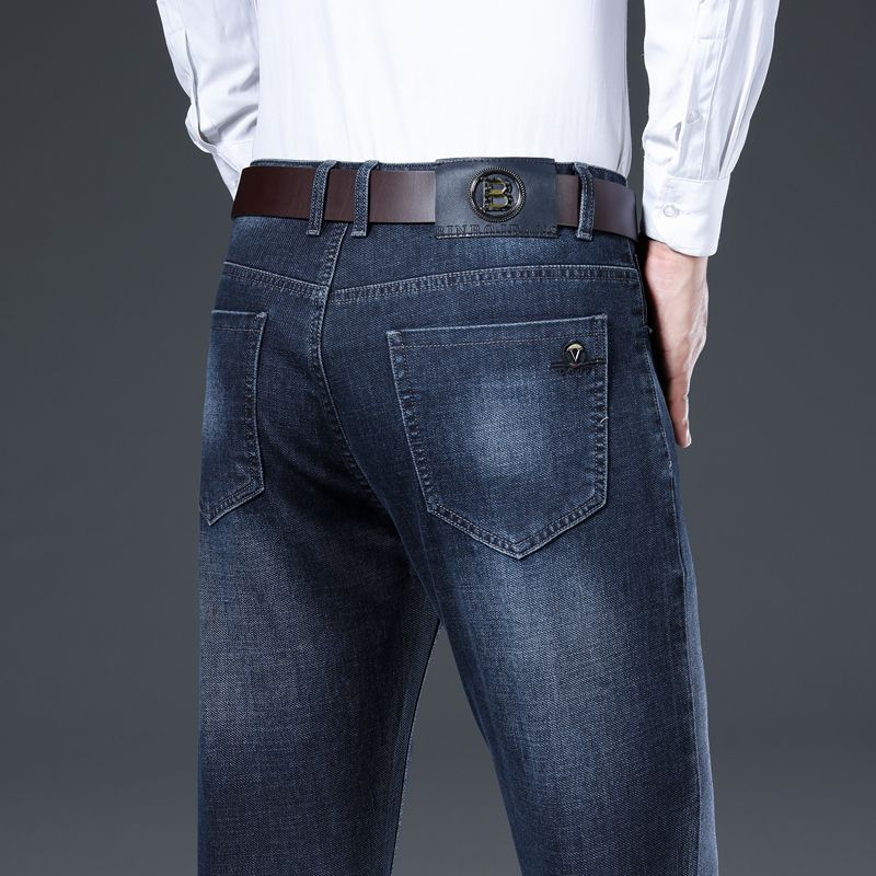 Men's Spring & Fall Loose Straight-Leg Jeans: Versatile, Trendy Business-Casual Trousers