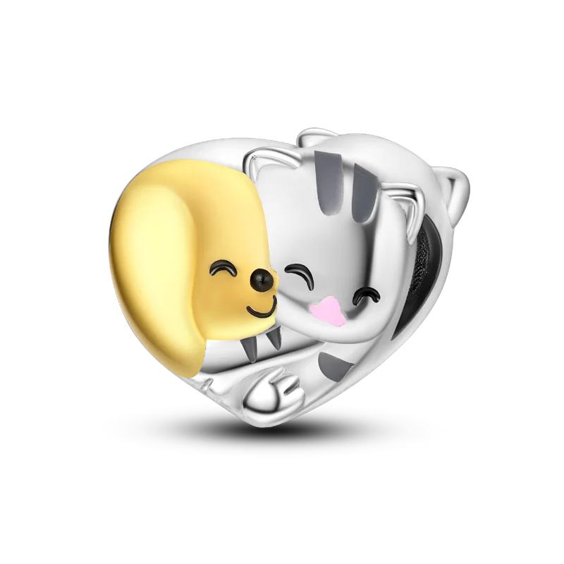 Golden Charms Fit Original Bracelet Copper Firefly Sunflower Cross Yellow Gold Palm Beads Diy Women Jewelry