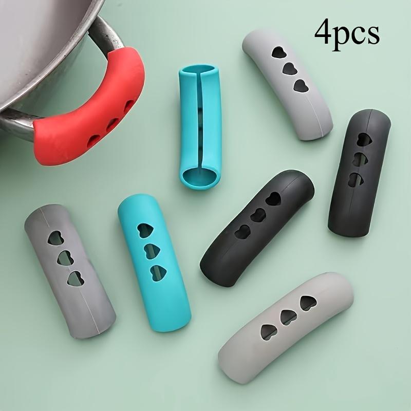

4pcs Set of Randomly Colored Heat-Resistant And Wear-Resistant Pot Handle Covers for Home Use, Suitable for Lids, Steamers, And Soup Pots to Prevent Polychrome