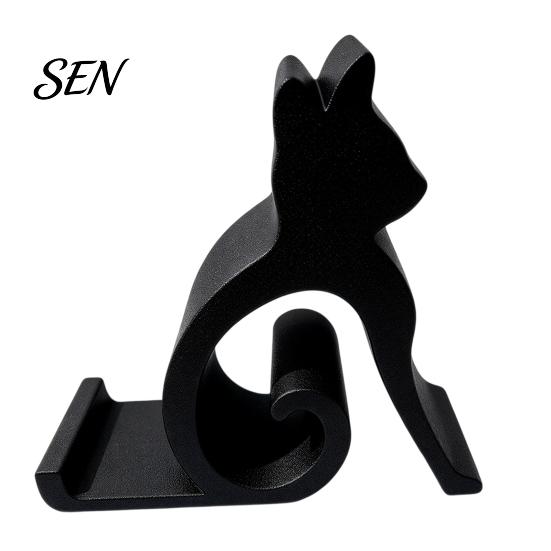 Cell Phone Stand for Cat Lovers Cute Mobile Holder Stand, Desktop Mount Desk Office Universal Bedroom, 3D Printed Stable Diagonal Support Smartphones