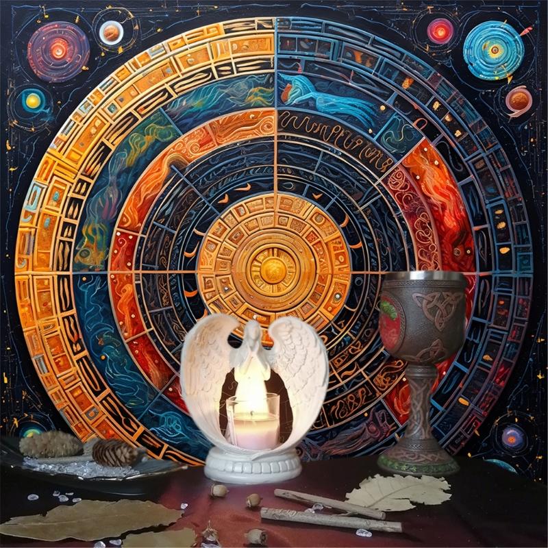 Universe Planet Pattern Tarots Card Tablecloth Altars Cloth Altars Cloth Divinations Card Table Cloth Tapestry Easy Use