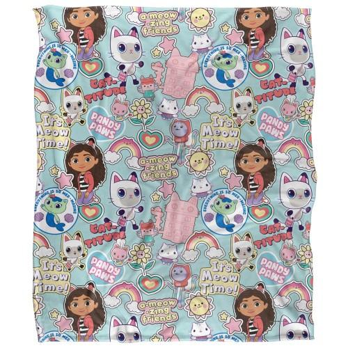 Gabby's Dollhouse Silky Cat Supersoft Blanket