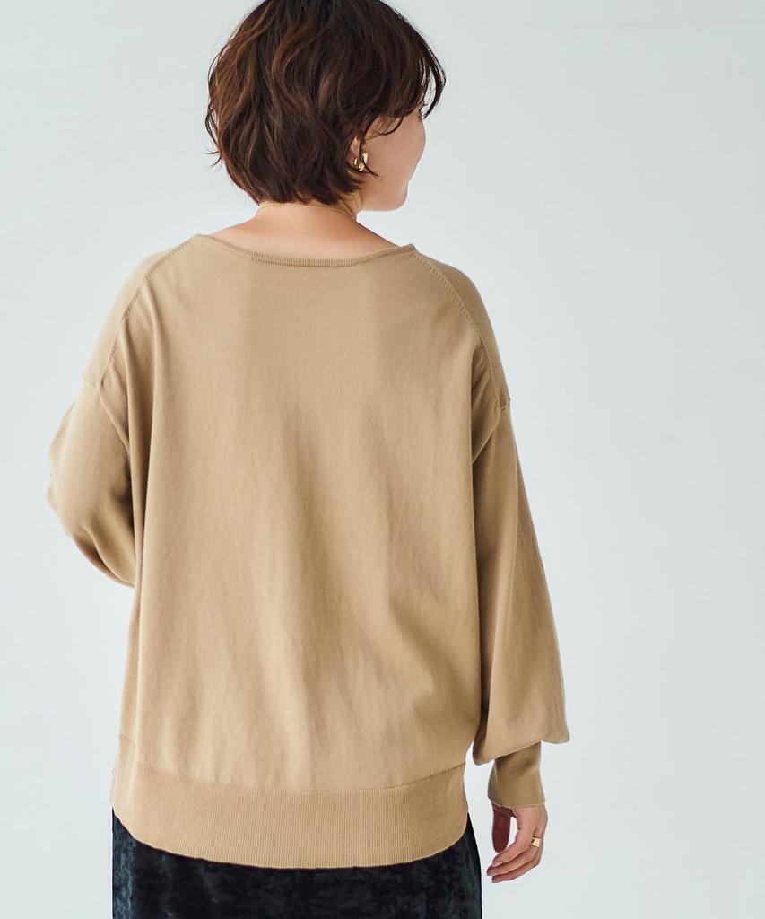 Le Coeur Blanc Hand Washable Volume Sleeve Knit Pullover 3048026400 Size 38 Bordeaux