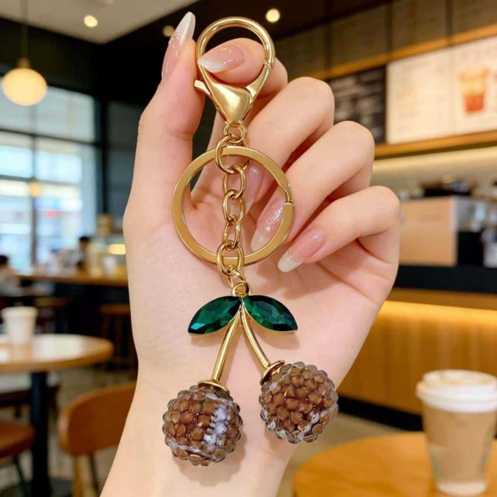 Rhinestone Bag Charm Round Basketball Football Keyring Sports Ball Keychain Backpack Accessory Rugby