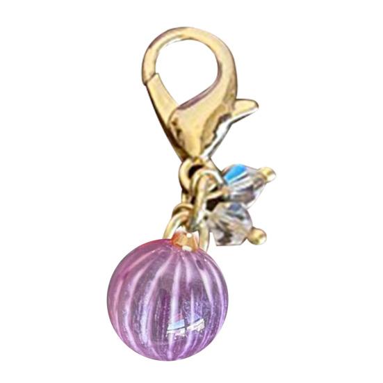 Keychain Pendant Easy to Use Mini Compact Translucent Texture Sugar Beads Design Keychain with Lobster Clasp Backpack Accessory