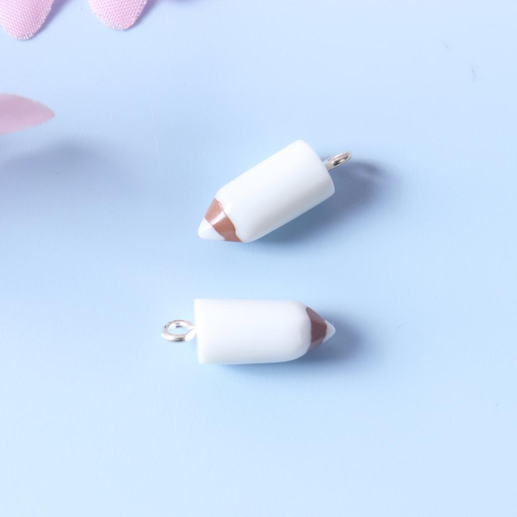 20Pcs Colorful Pencil Charms Resin Pencil Shape Charms Pendants Diy Keychain Earrings For Jewelry Making Accessories