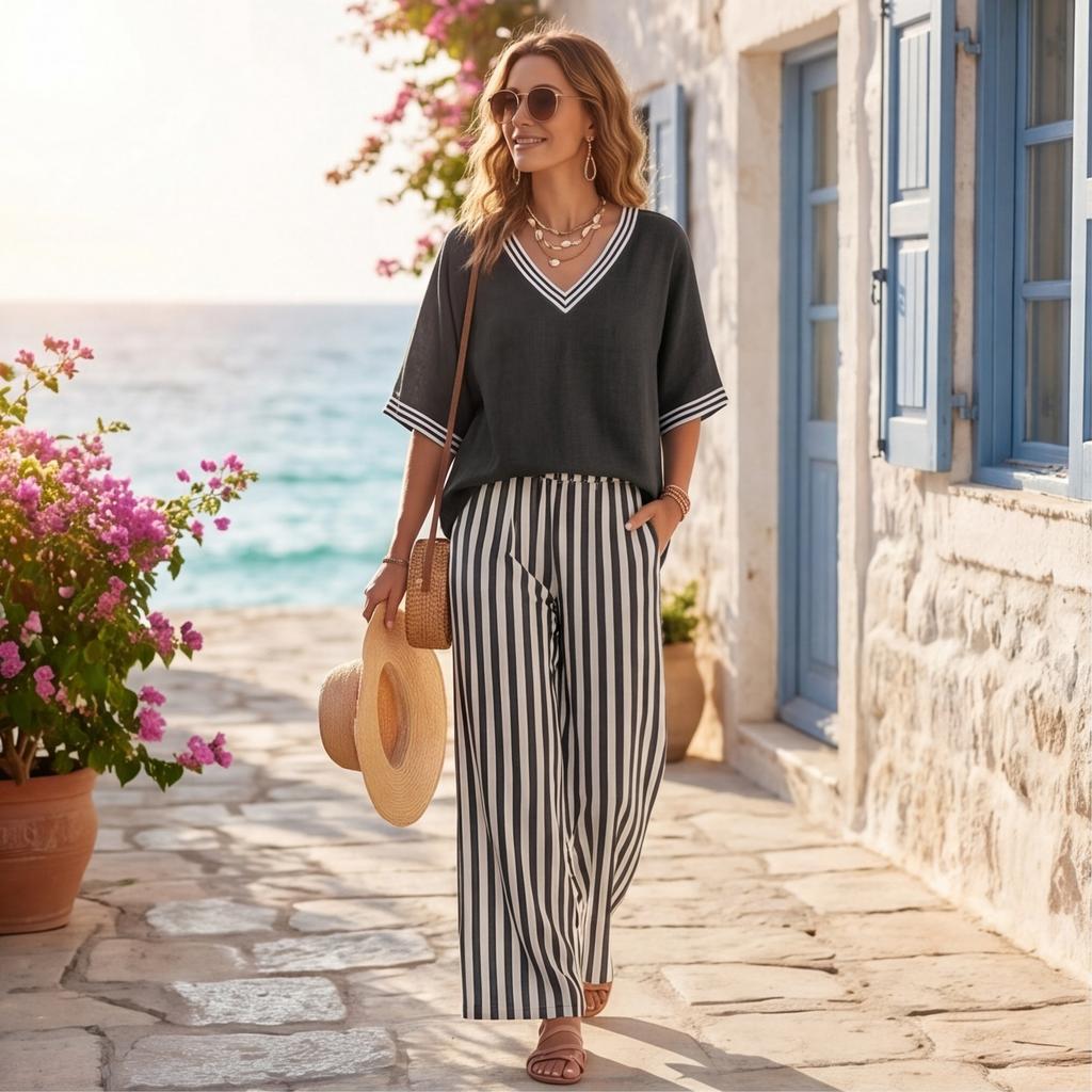 Two Piece Sets For Women Casual Long Sleeve Shirts And Short Pants