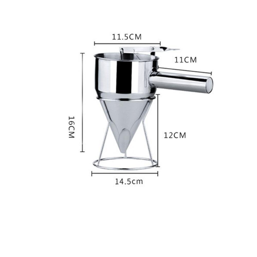 with Handle Liquid Funnel Dispenser Stainless Steel Batter Liquid Dispenser  Cooking Tool