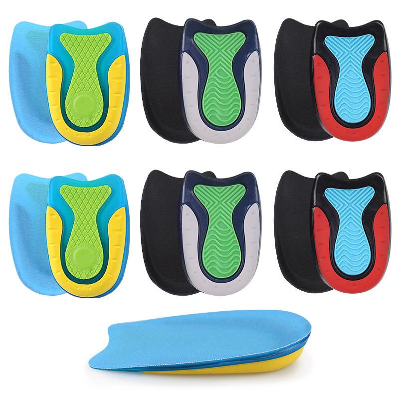 Unisex High-Elastic Shock-Absorbing Heel Pad for Plantar Pain Relief - Three-Color Sports Running Insert