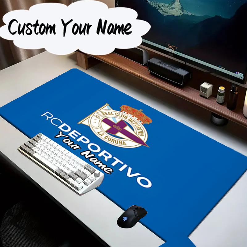 Custom Name Mouse Pad Deportivo A Coruna Crest Mouse Pad, Gaming Mouse Pad, Keyboard Pad, Desk Decor for Computer Notebook Fan Birthday Gift