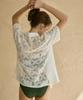VIKINI VENDER Luca Flower Crochet Shirt Cover-Up - White