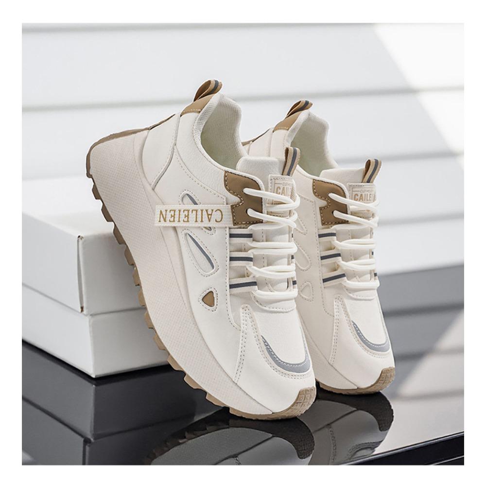 New Spring Autumn Women's Breathable Sneakers Thick Bottom Increased Casual Shoes