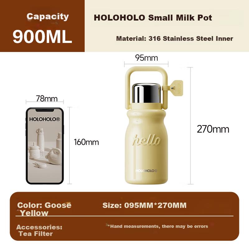 HOLOHOLO 316 Stainless Steel Large Capacity Insulated Mug, Stylish Water Bottle for Men And Women, Tea Infuser Cup for Children And Students